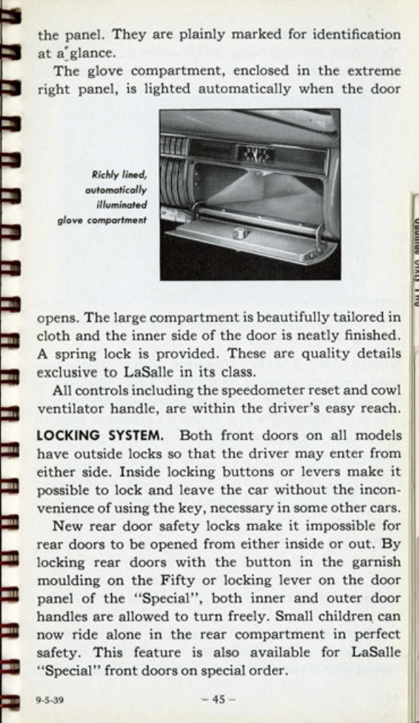 1940 Cadillac LaSalle Data Book Page 50
